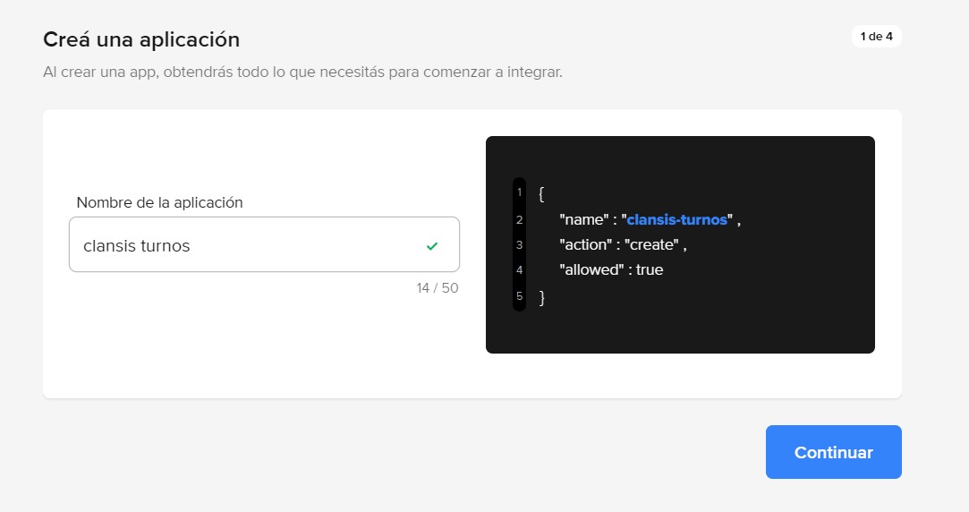 Paso 2 - Menú de configuración